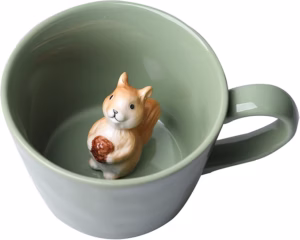 Hidden squirrel novelty mug for autumn.